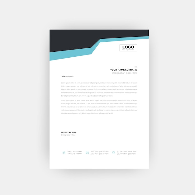 Creative letterhead template design