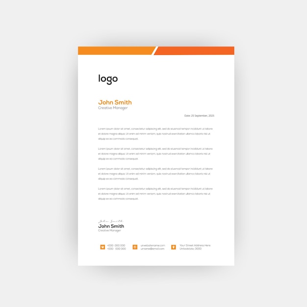 Creative letterhead template design