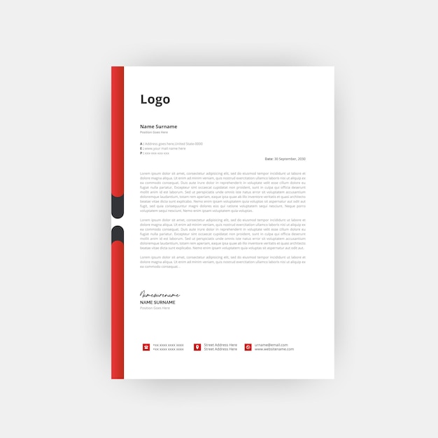 creative letterhead template design