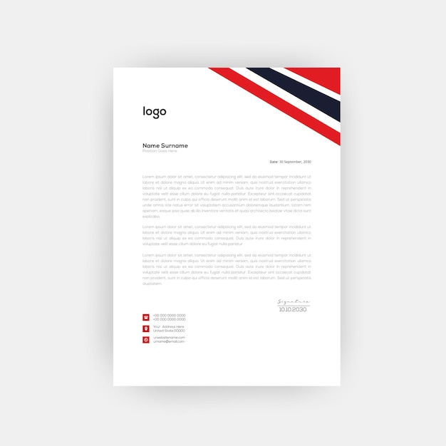Creative letterhead template design