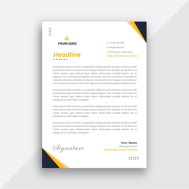 Creative letterhead template