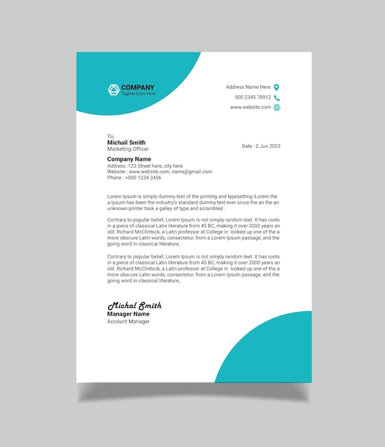creative letterhead template