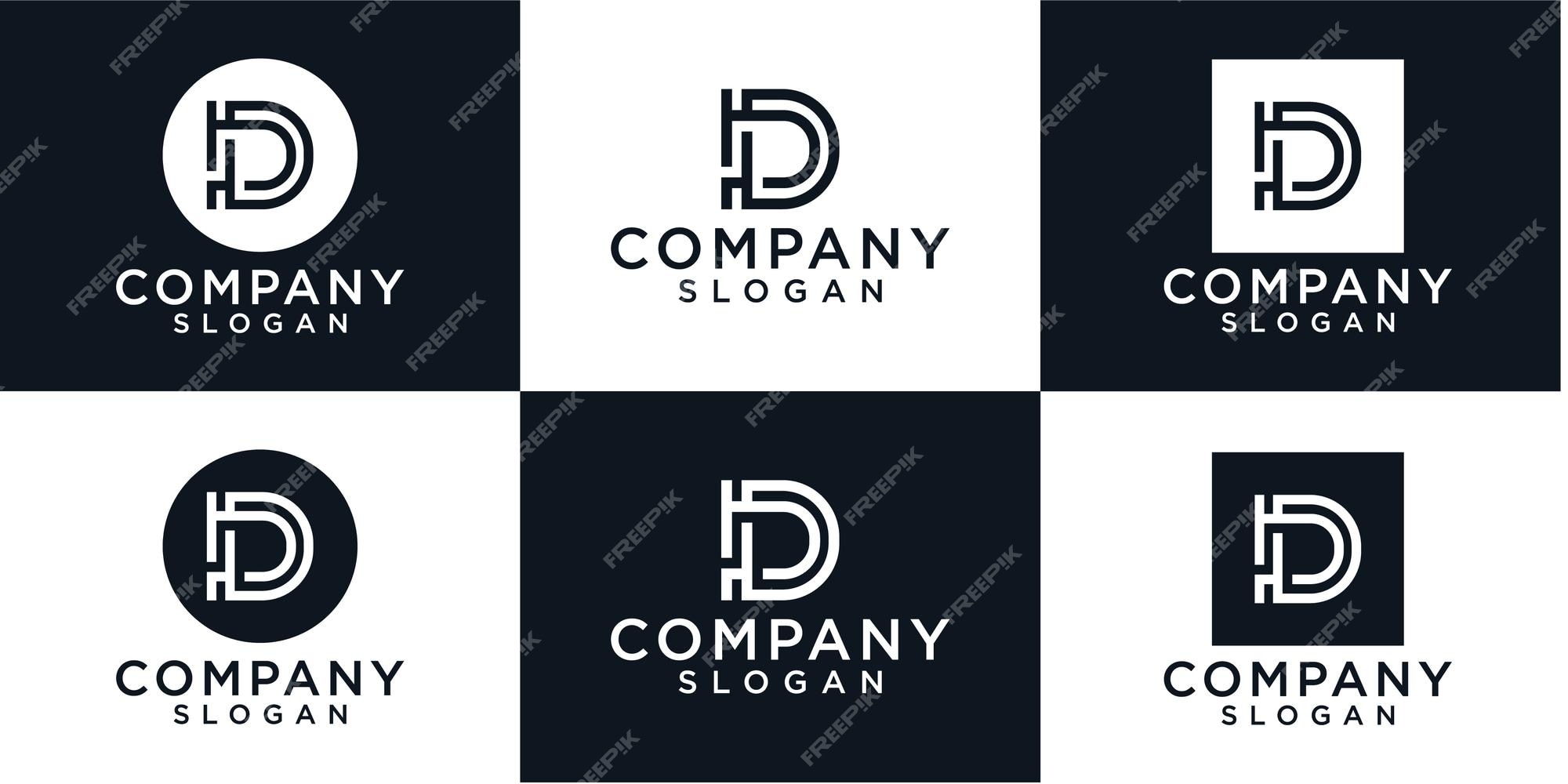 Premium Vector  Creative lettermark monogram letter d logo template