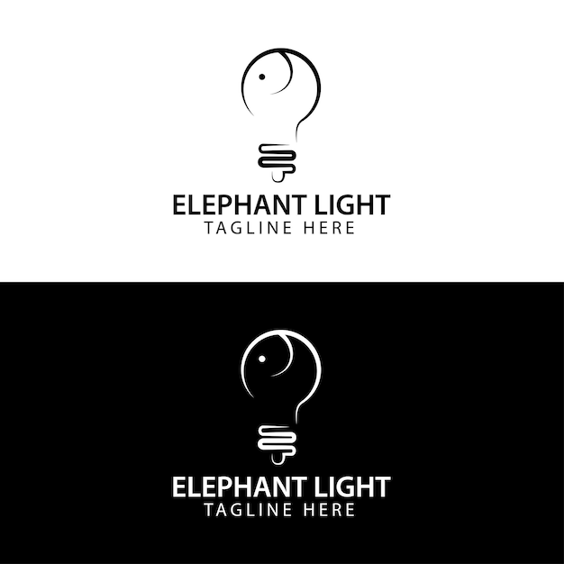Vector creative light bulb logo