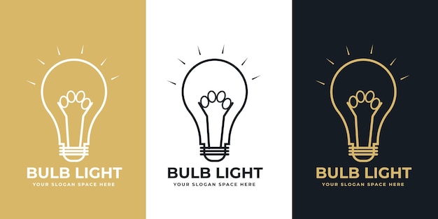 creative light bulb logo