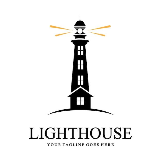 Creative lighthouse logo template icon image