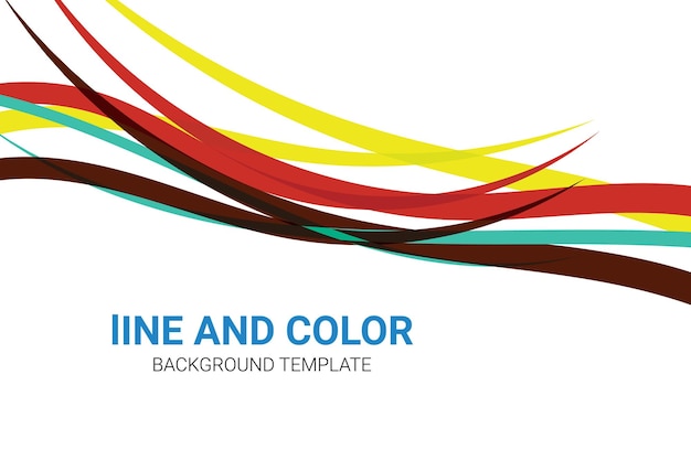 Vector creative line colorful background vector design template