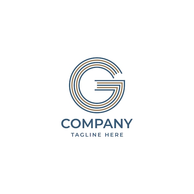 Vector creative line letter g logo