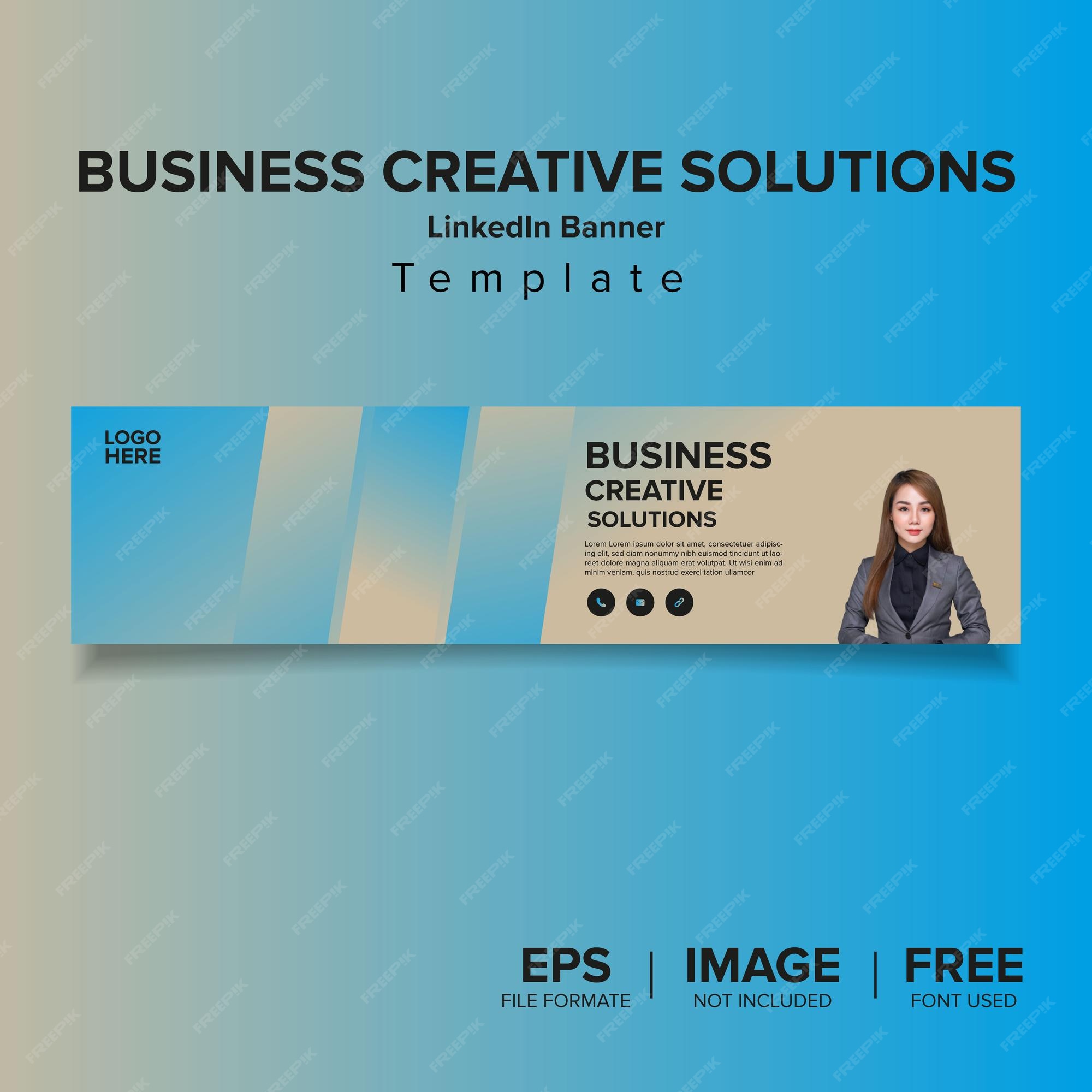 Premium Vector | Creative LinkedIn Banner Design Template