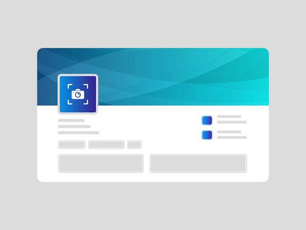 Creative LinkedIn cover banner mockup with hightech gradient background