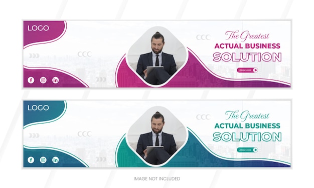 Creative LinkedIn cover design template