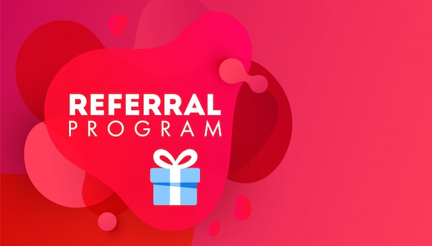 Creative liquid gradient referral program background