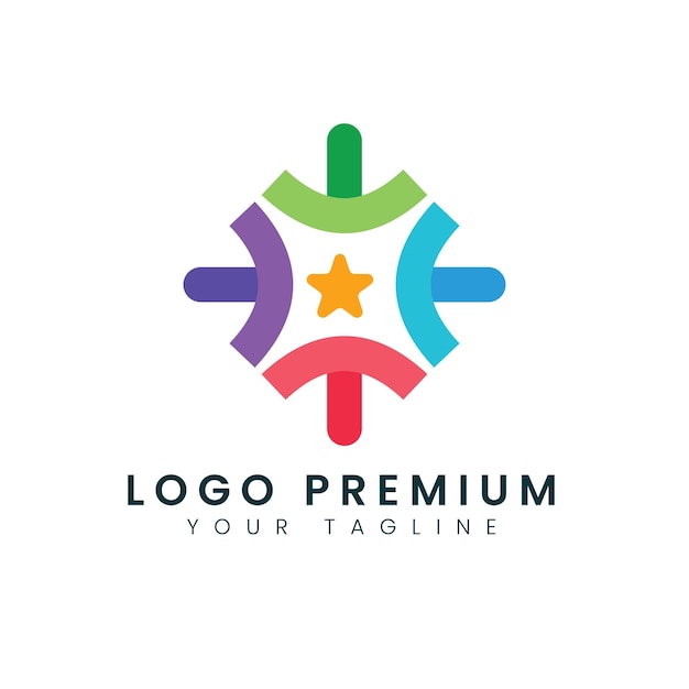 Vector creative logo design colorful