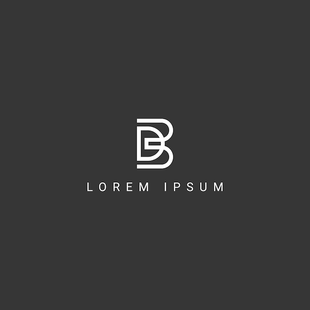 Creative Logo Design Using B and D letters BD Letter Initial Monogram Template