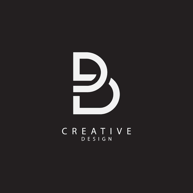 Creative Logo Design Using B and D letters , BD Letter Initial Monogram Template.