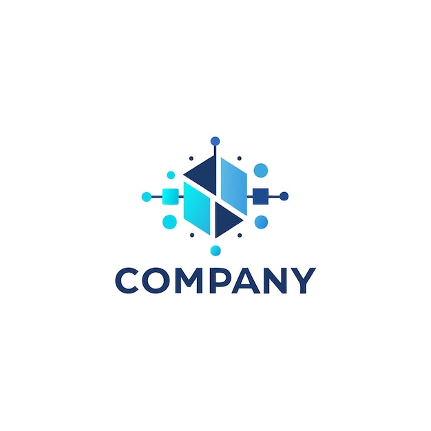 Иллюстрация векторного дизайна логотипа для Tech Startup Company