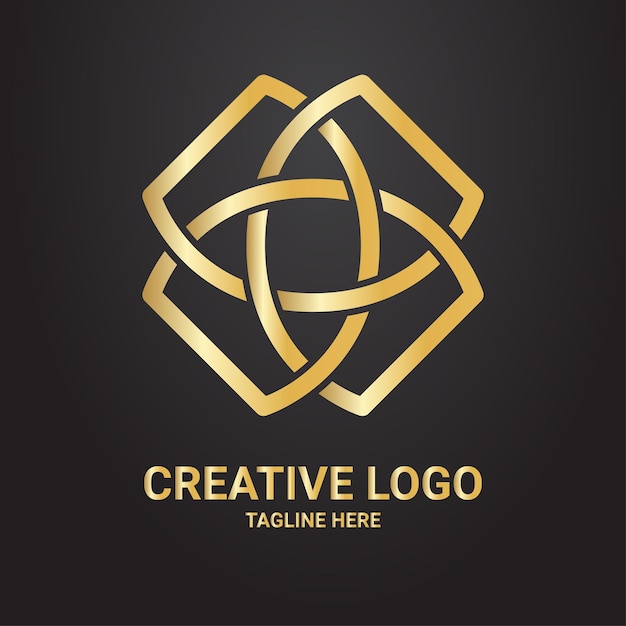 Creative logo golden color luxury style