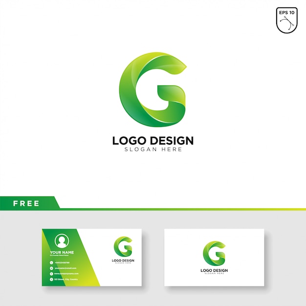 Креативный логотип буквы g с градиентным цветом