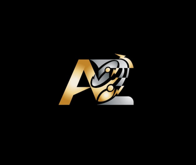 Creative logo Technology Electric Energy Power AE letter Logo Design Gold or Silver Color