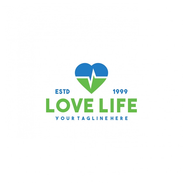 Creative love life premium logo design