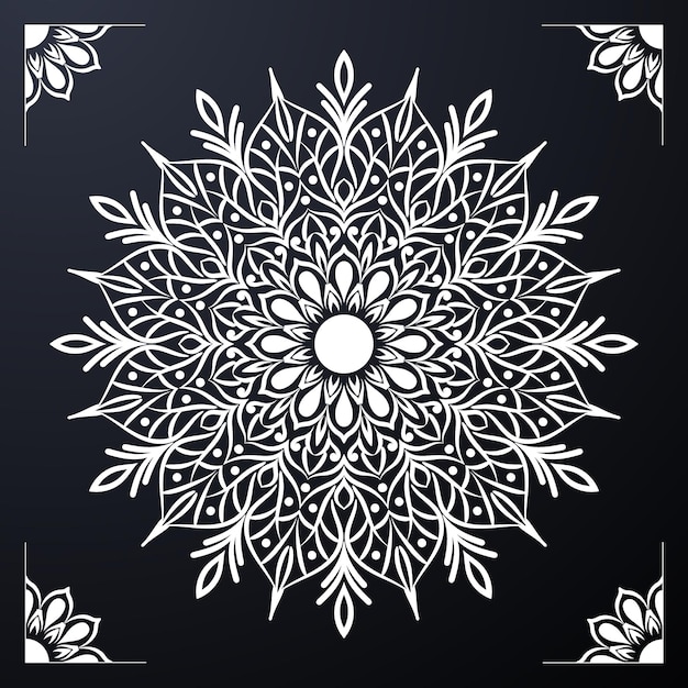 Creative luxury Arabesque mandala background design Premium Vector