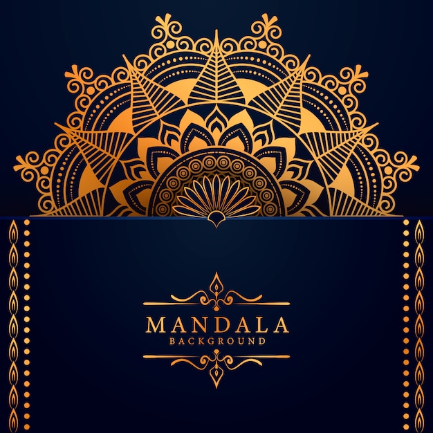 Sfondo di mandala arabesque di lusso creativo