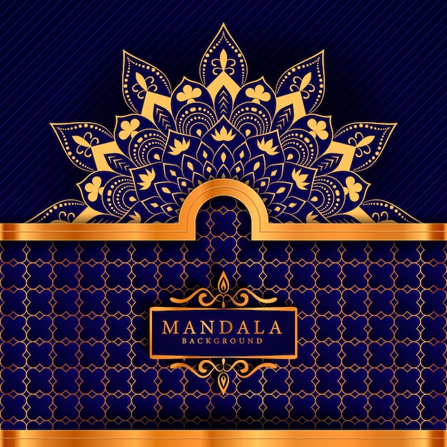 Sfondo di mandala arabesque di lusso creativo