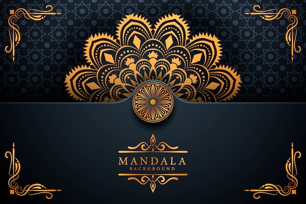 Sfondo di mandala arabesque di lusso creativo