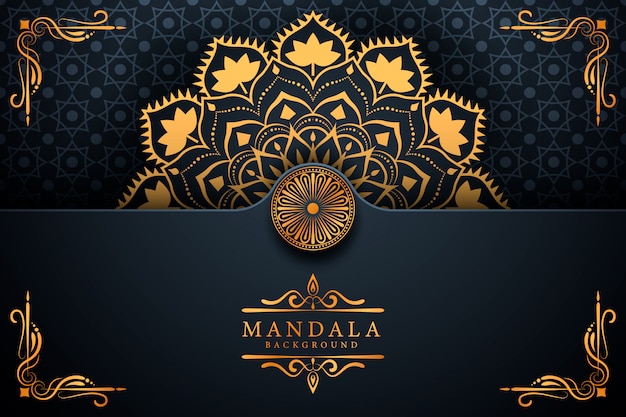 Sfondo di mandala arabesque di lusso creativo