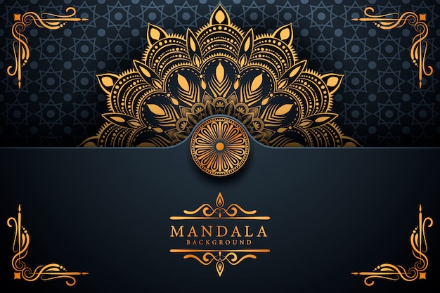 Sfondo di mandala arabesque di lusso creativo