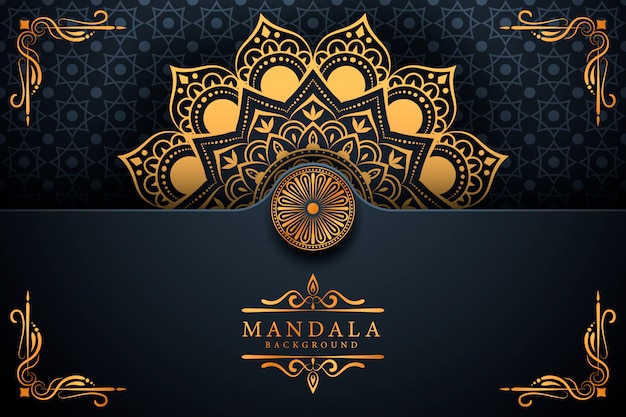 Sfondo di mandala arabesque di lusso creativo