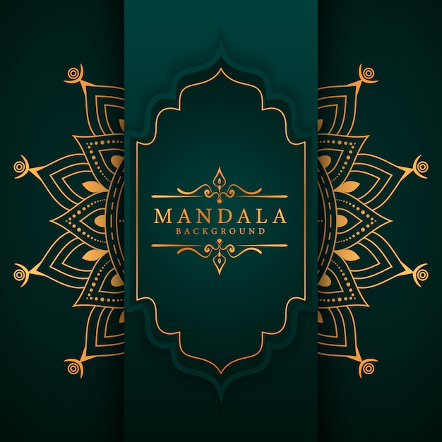 Sfondo di mandala arabesque di lusso creativo