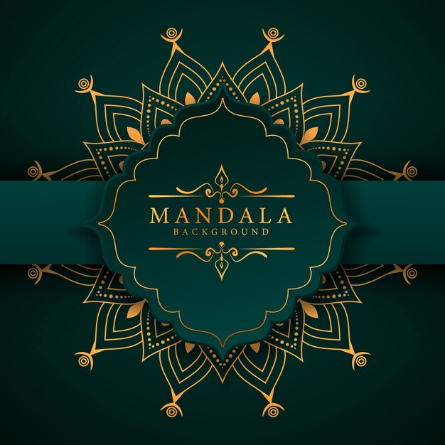 Sfondo di mandala arabesque di lusso creativo