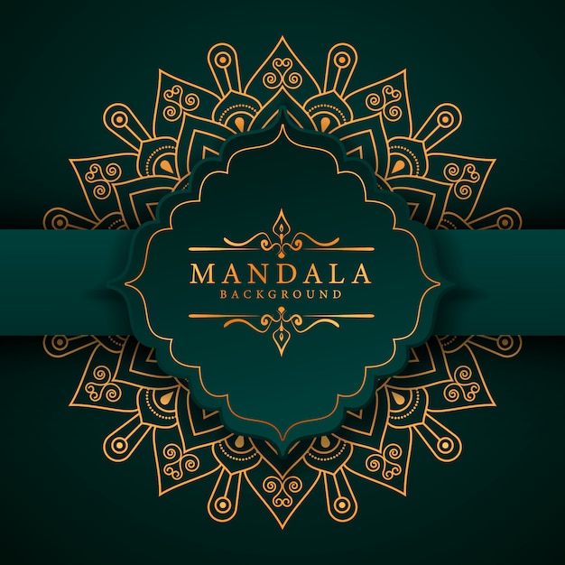 Sfondo di mandala arabesque di lusso creativo