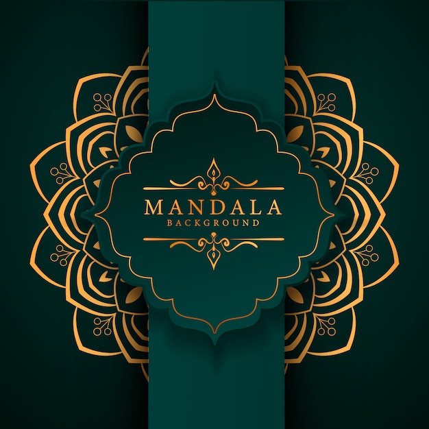 Sfondo di mandala arabesque di lusso creativo