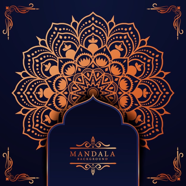 Sfondo di mandala arabesque di lusso creativo