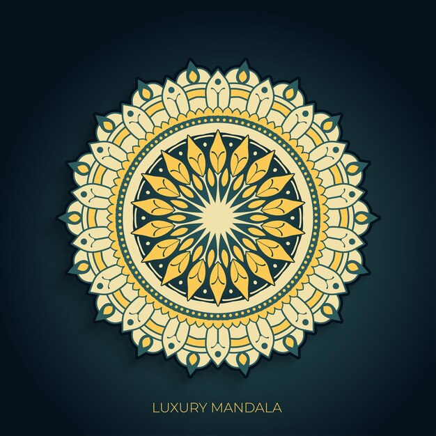 Ornamento mandala decorativo di lusso creativo