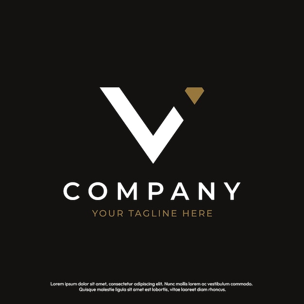Вектор Креативный дизайн шаблона логотипа с роскошными бриллиантами логотип для бизнес-бренда и компании ювелирных изделий