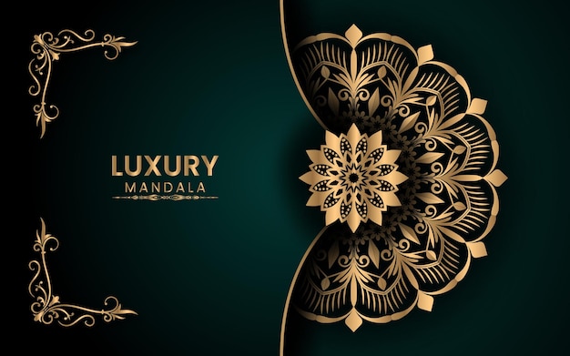Creative luxury golden mandala islamic background for milad un nabi festival Premium Vector