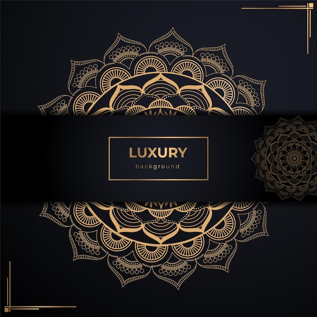 Creative luxury mandala background design Premium Vector