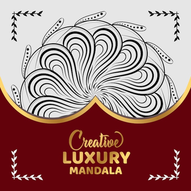 Creative luxury mandala background template