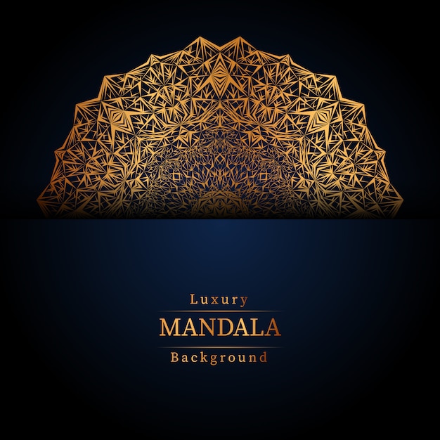 Creative Luxury mandala background with golden arabesque decoration