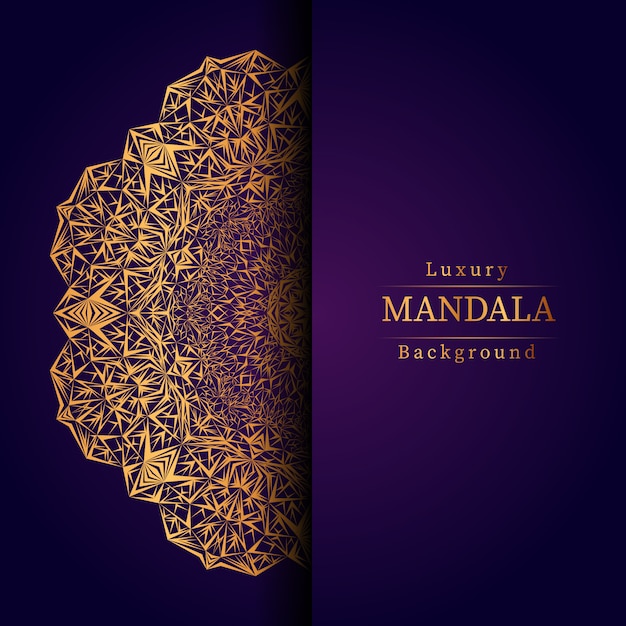 Creative Luxury mandala background with golden arabesque decoration