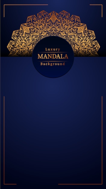 Creative luxury mandala background with golden arabesque decoration
