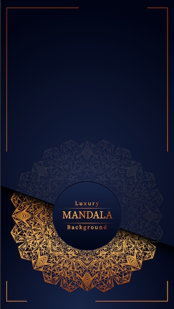 Creative luxury mandala background with golden arabesque decoration