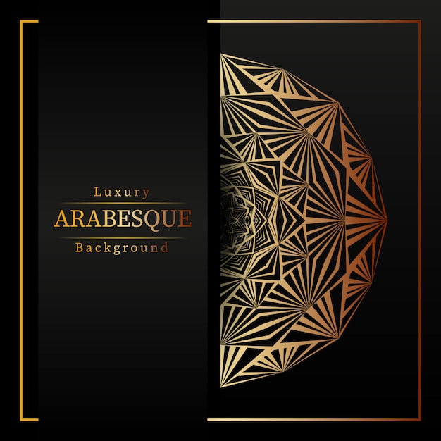 Creative Luxury mandala background with golden arabesque decoration