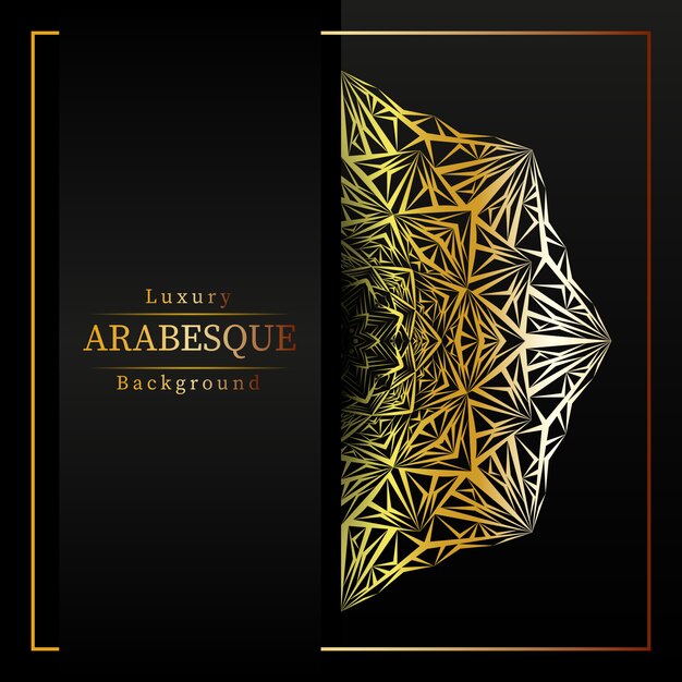 Creative Luxury mandala background with golden arabesque decoration