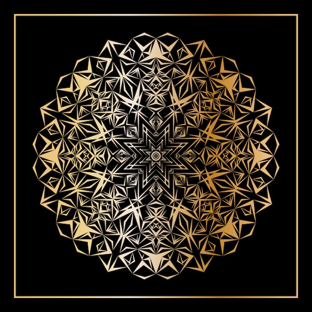 Creative Luxury mandala background with golden arabesque decoration