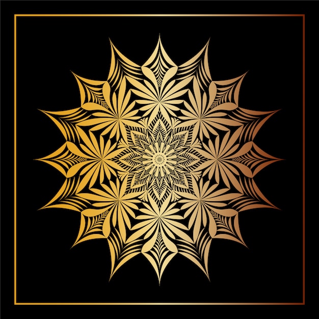 Creative Luxury mandala background with golden arabesque decoration