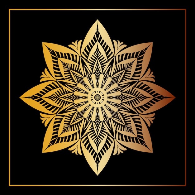 Creative luxury mandala background with golden arabesque decoration